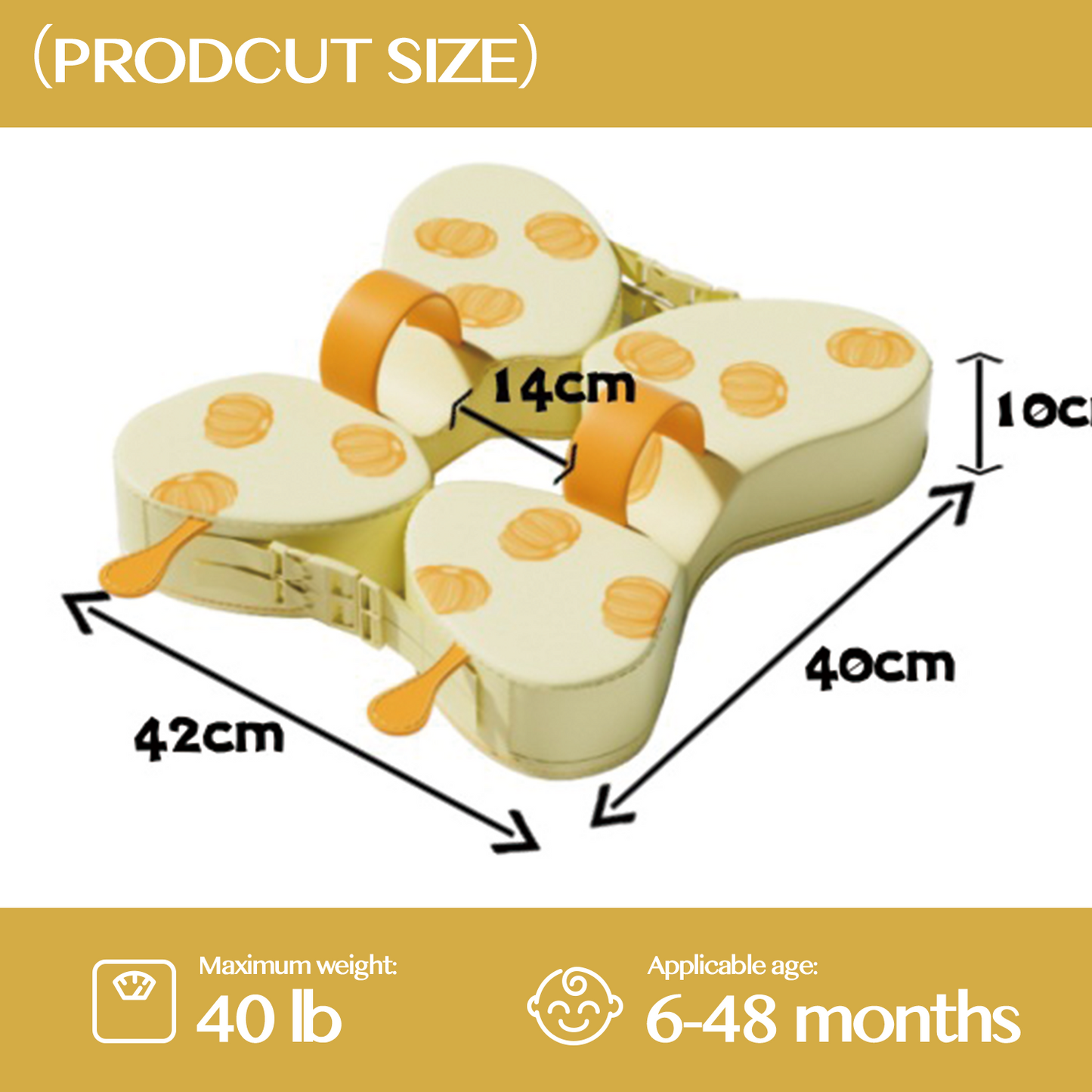 Non-Inflatable Baby Swim Armpit Float for Toddlers (1-3 Years) | Adjustable Anti-Tip Butterfly Design | Safe for Pool & Bathtub (Blue/Green)